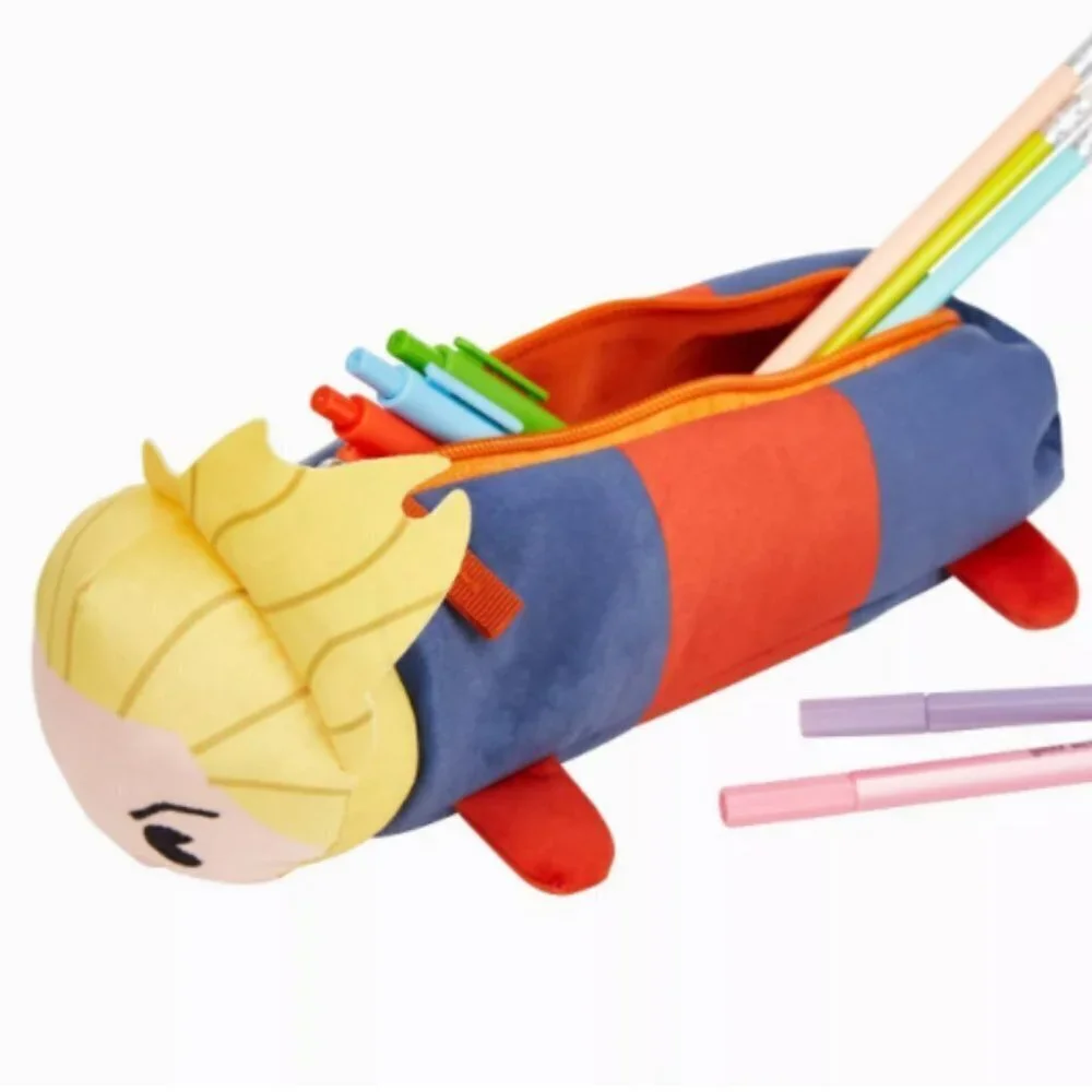 YOOBI + MARVEL Kids Captain Marvel Fabric School Zipper Pencil Case Pouch